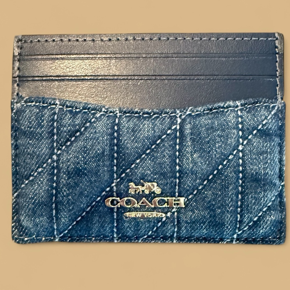 Coach Denim Leather ID/Card Holder